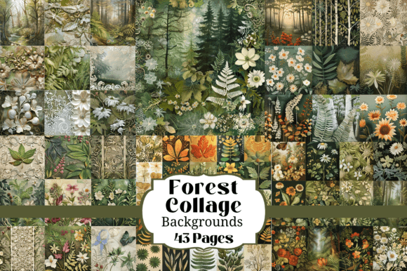 43 Forest Collage Backgrounds: Elevate Your Craft Projects