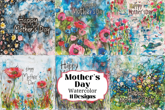 Beautiful Watercolor Backgrounds for Mother's Day Projects