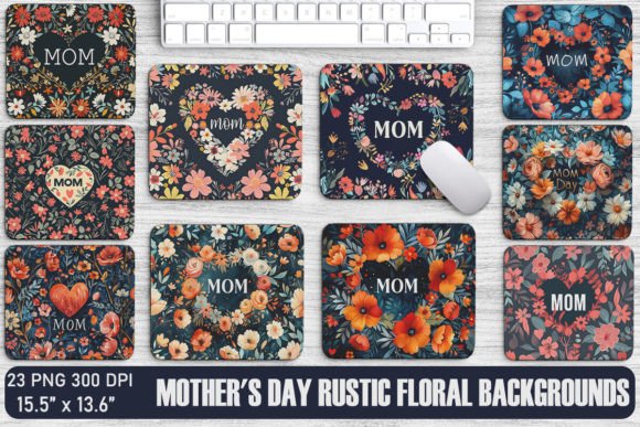 Charming Mother's Day Rustic Floral Backgrounds for Your Projects