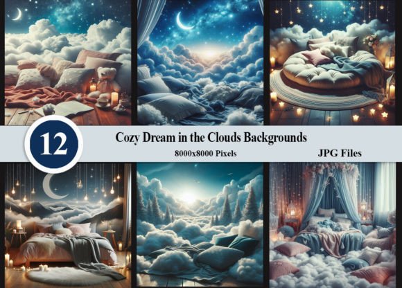 Cozy Dream in the Clouds Backgrounds Bed: A Designer's Guide to Ethereal Visuals