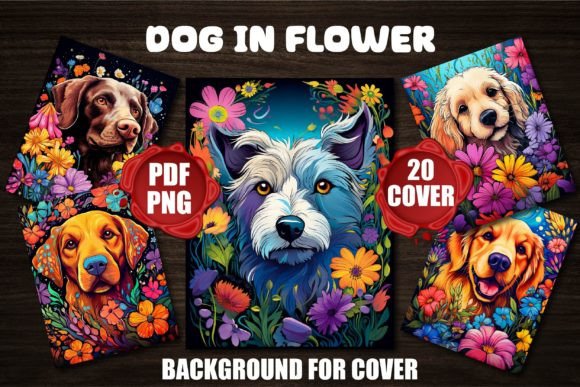 Dog in Flower Backgrounds: The Perfect Cover Solution for Publishers