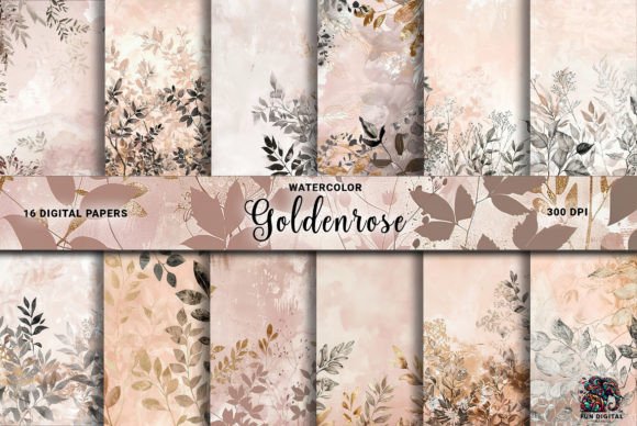 Elevate Your Projects with Rose Gold Leaf Backgrounds