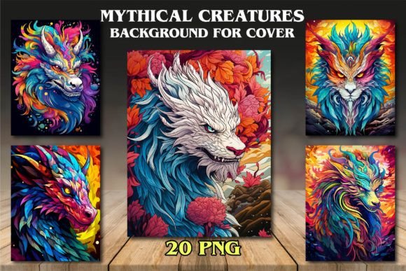 Enchanting Mythical Creatures Backgrounds for Cover Designs