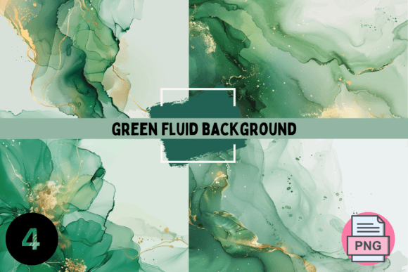 Green Fluid Backgrounds: A Touch of Digital Luxury