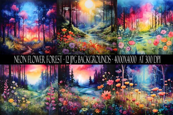 Neon Flower Forest Backgrounds: A Designer's Guide