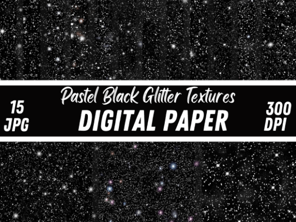 Pastel Black Glitter: A Modern Design Asset