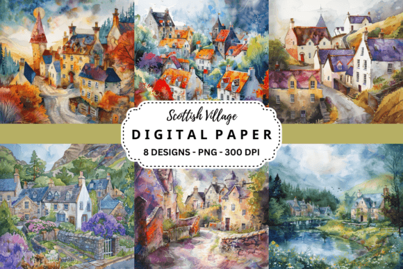Scottish Village Backgrounds: A Creative Asset for Your Designs