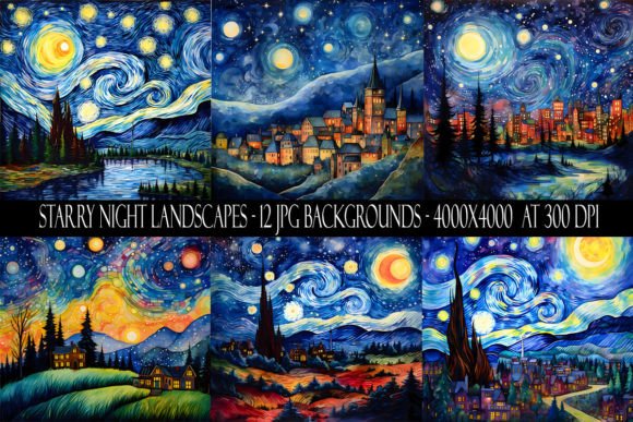 Starry Night Landscape Backgrounds: A Designer's Guide