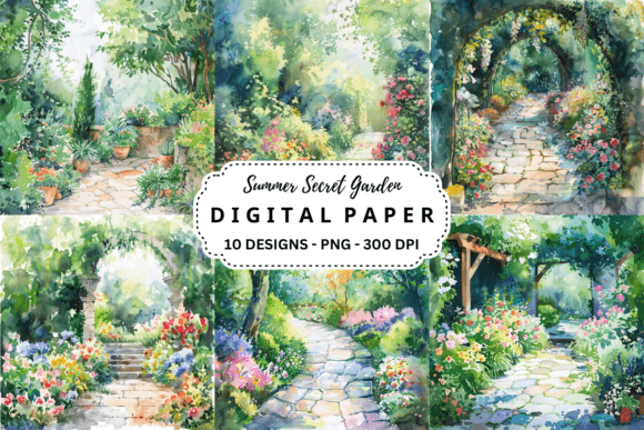 Summer Secret Garden Backgrounds: A Designer's Escape