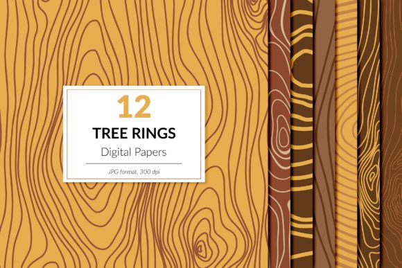 Tree Rings Backgrounds: Organic Wood Textures for Design