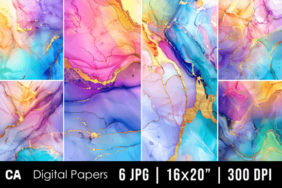 Unleash Vibrant Creativity with Abstract Rainbow Marble Backgrounds