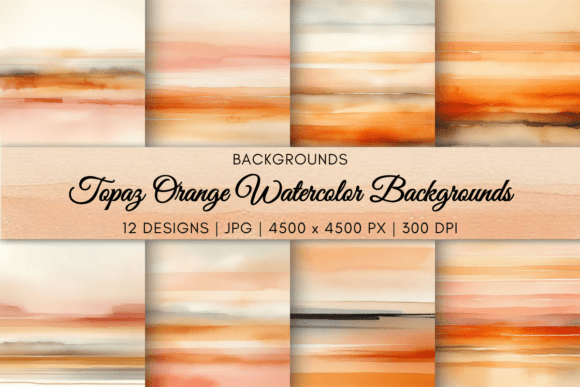 Warmth and Creativity: Unlocking Topaz Orange Watercolor Backgrounds